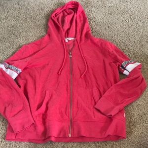 Hot pink Victoria’s Secret zip up hoodie